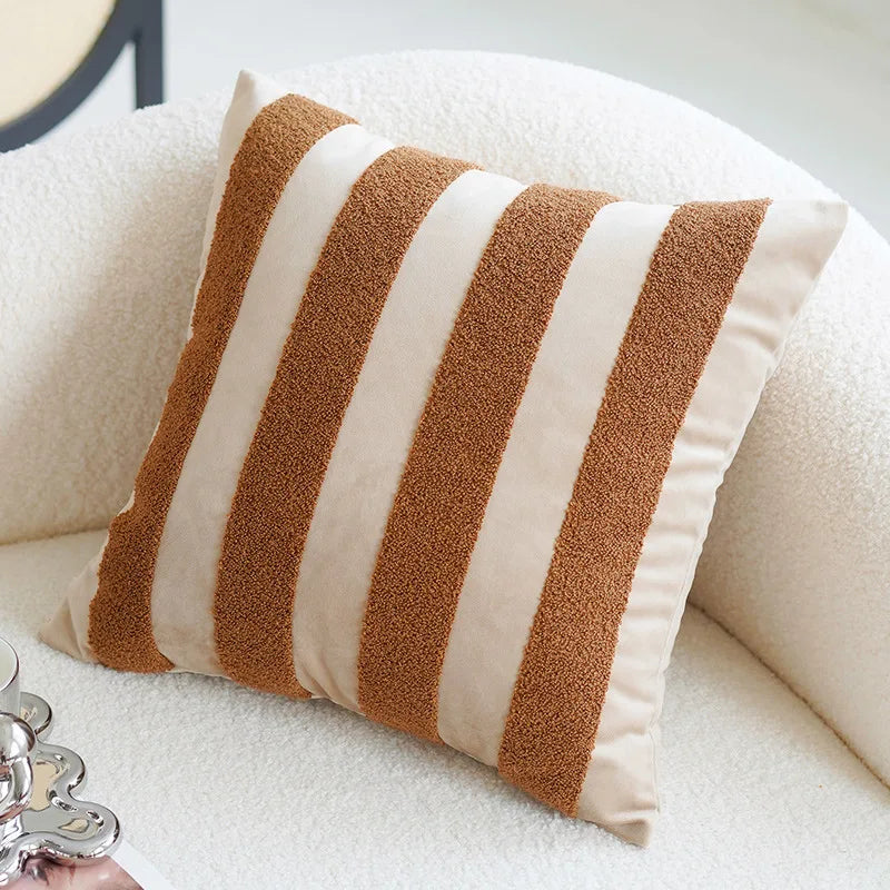 Vintage Nordic Throw Pillow Cover – Abstract Face