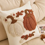 Tufted Pumpkin Pillow Cover – Halloween Cushion for Sofa, Bed & Kids’ Room