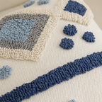 Nordic Tufted Cushion Cover – Geometric Stripe & Grid Crochet with Tassels for Sofa, Bed & Home Decor