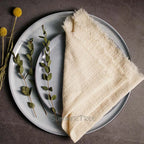 Rustic Cotton Gauze Reusable Napkin – Boho Kitchen & Table Decor - Rust
