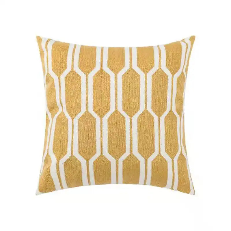🌼 Cozy Embroidered Throw Pillow Cover – Nordic-Inspired Boho Home Decor Accent