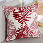 Bay Leaf Cushion Cover – Square Decorative Throw Pillow Case for Boho Home Decor