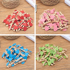 Wooden Heart Photo Clips