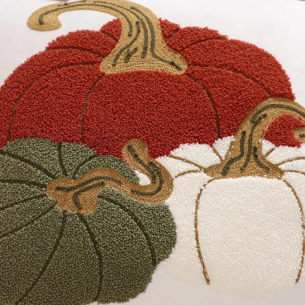 Autumn Embroidered Velvet Throw Cushion Case
