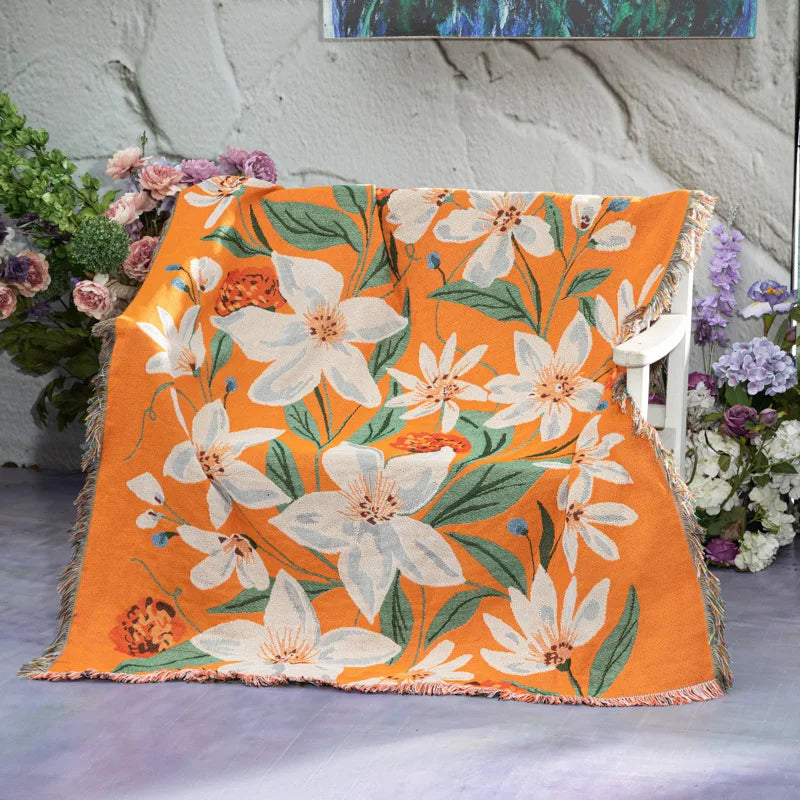 Cozy Boho Cotton-Linen Blanket