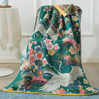 Cotton Gauze Floral Bath Towel