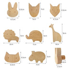 Cute Wooden Animal Wall Hook – Beech Wood Decorative Hanger for Kids Rooms, Entryways, Kitchens & More (1pc)