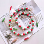 Boho Wall Hanging Photo Display with Wooden Beads & Clips