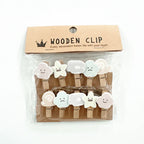Whimsical Wooden Photo Clips (Set of 10)