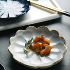 Ceramic Flower Sauce Dish – Mini Porcelain Dipping Bowl for Soy Sauce, Nuts & Charcuterie