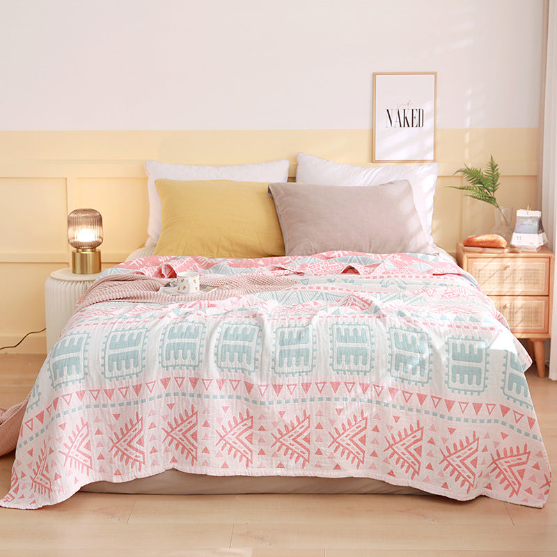 Lightweight Cotton Boho Throw Blanket