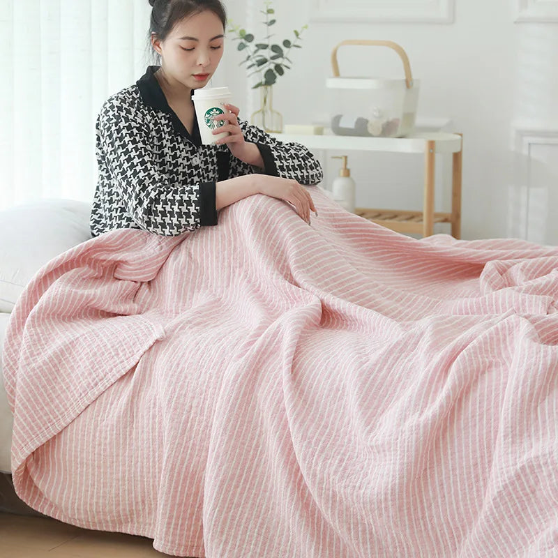 Lightweight Cotton Boho Throw Blanket