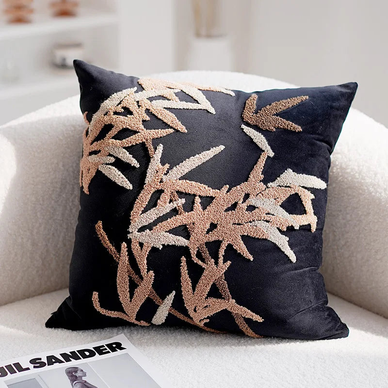 Vintage Nordic Throw Pillow Cover – Block Shapes
