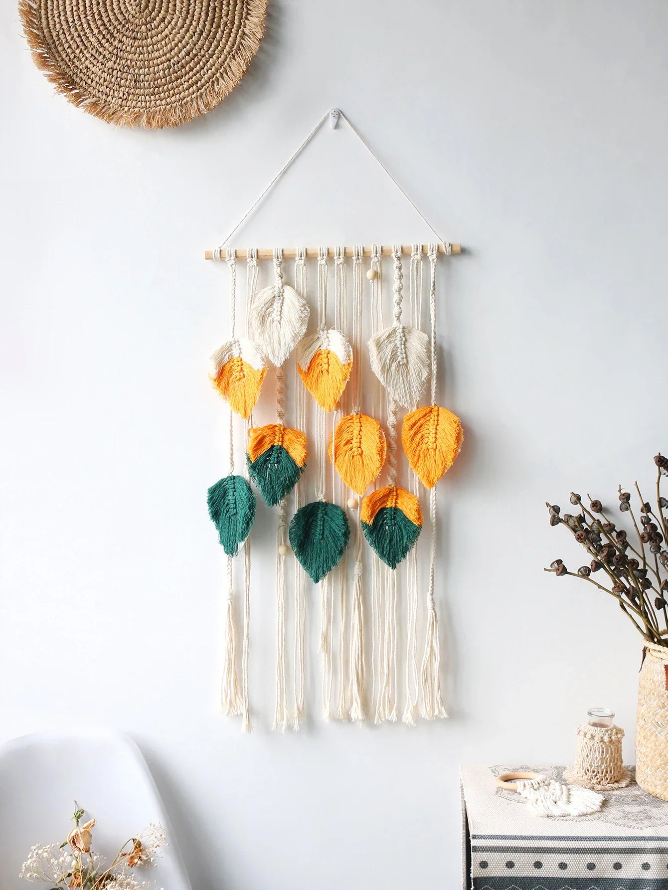 Leaves Hand-Woven Macrame Tapestries