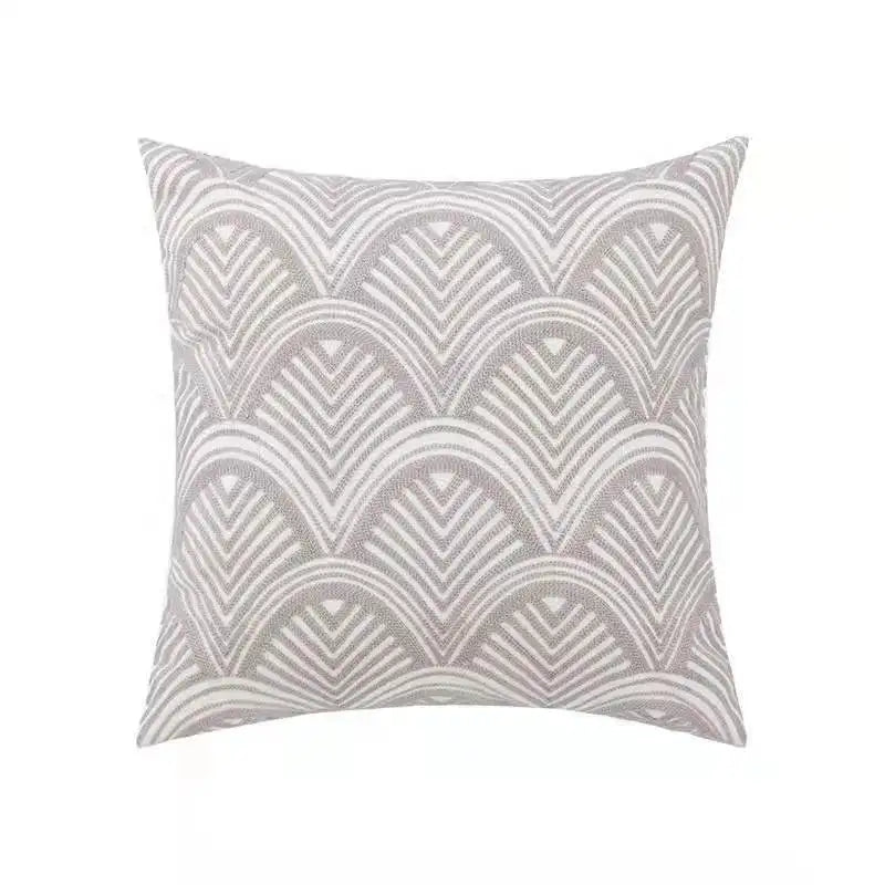 🌼 Cozy Embroidered Throw Pillow Cover – Nordic-Inspired Boho Home Decor Accent