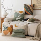 Abstract Tufted Landscape & Nature-Inspired Pillow Covers