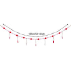 Boho Wall Hanging Photo Display with Wooden Beads & Clips