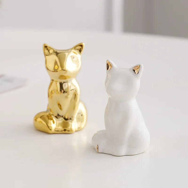 Ceramic Animal Jewelry Holder – Boho Home Decor Trinket Organizer - Rabbit