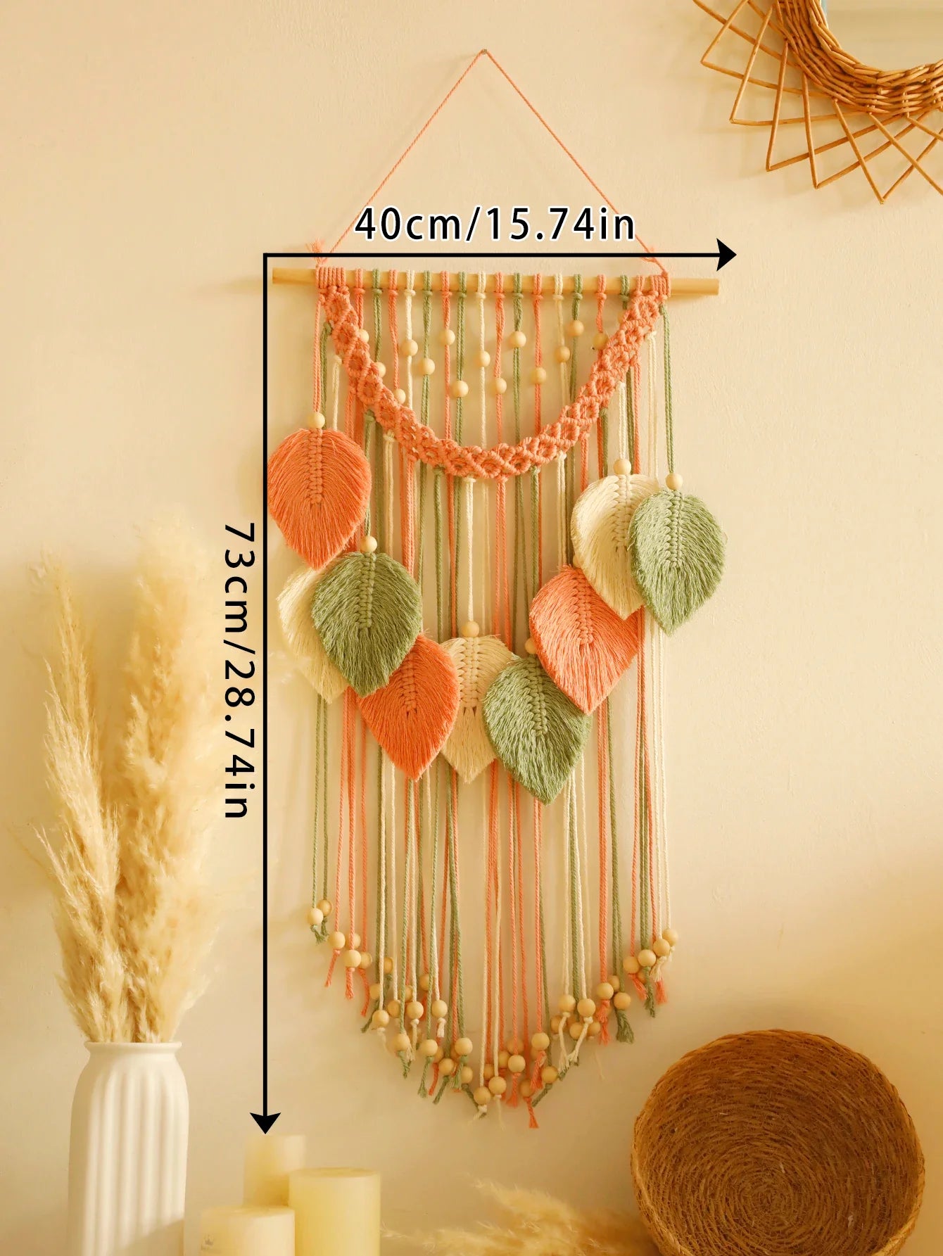 Leaves Hand-Woven Macrame Tapestries