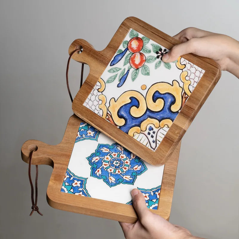 Bohemian Decorative Wood Trivets