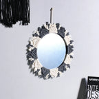 Circular Boho Macrame Wall Mirror