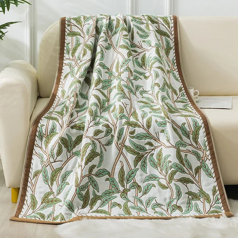Cotton Gauze Floral Bath Towel