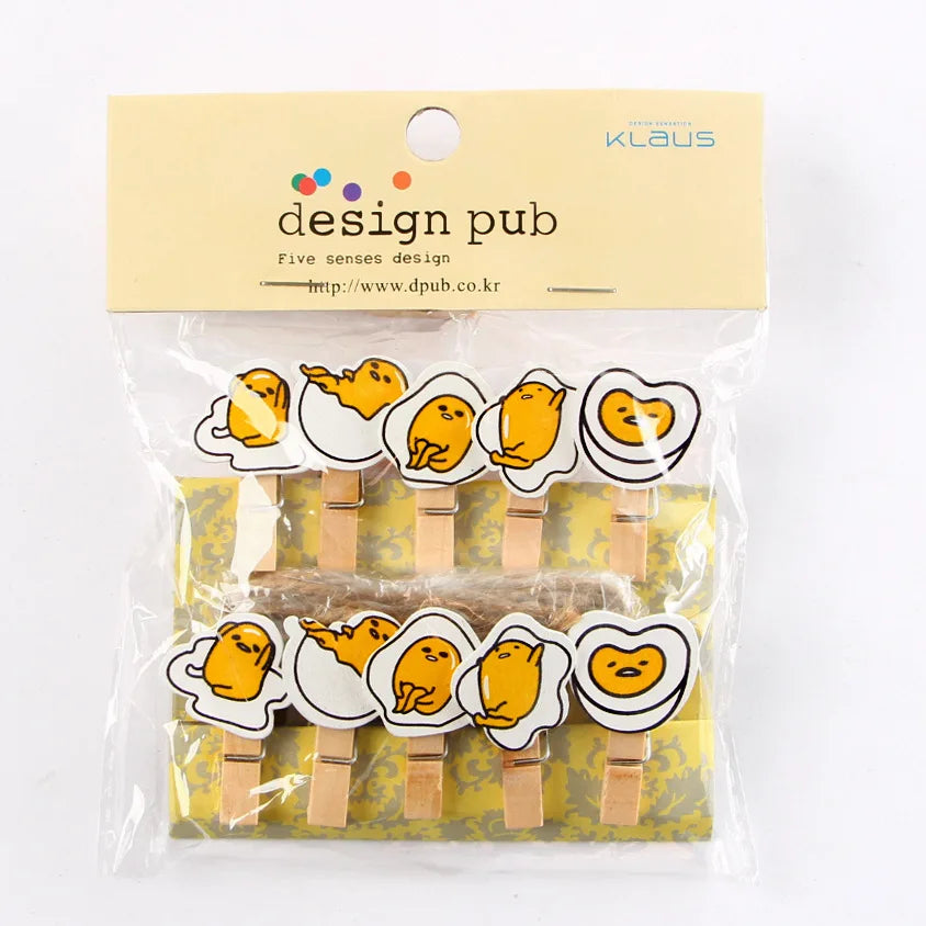 Whimsical Wooden Photo Clips (Set of 10)