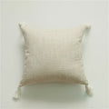 Linen Feel Tassel Pillow Cover – Cushion Cover for Sofa, Bed & Chair | Summer Boho Home Decor