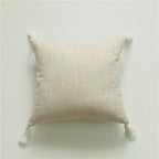 Linen Feel Tassel Pillow Cover – Cushion Cover for Sofa, Bed & Chair | Summer Boho Home Decor