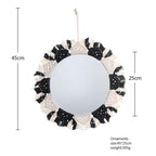 Circular Boho Macrame Wall Mirror