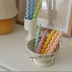 Spiral Taper Scented Candle – Handmade Aromatherapy Stick Candle for Boho Home Decor & Events