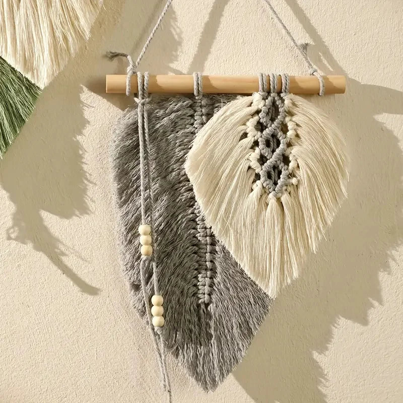 Handmade Macramé Leaf Wall Hanging