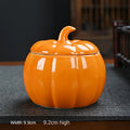 Ceramic Pumpkin Candy Jar – Decorative Tea or Treat Container