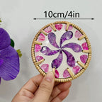 Boho Coastal Woven Shell Coaster