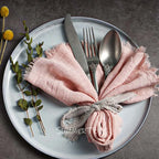 Rustic Cotton Gauze Reusable Napkin – Boho Kitchen & Table Decor - Rust