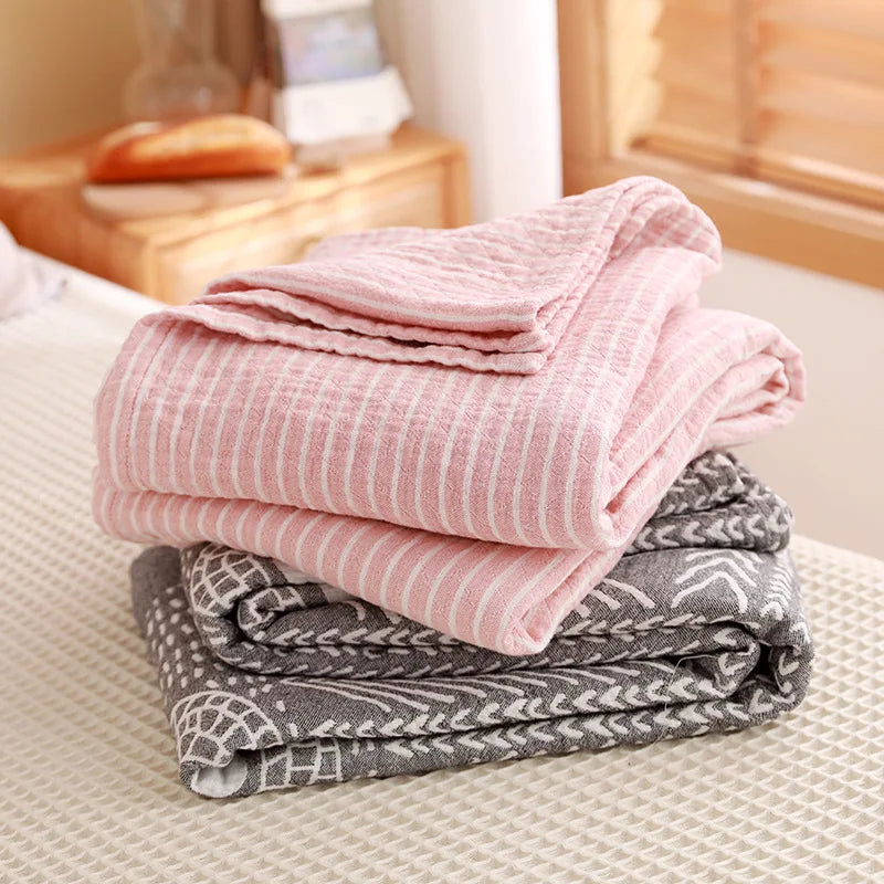 Lightweight Cotton Boho Throw Blanket