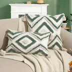 Nordic Moroccan Tufted Throw Pillow & Lumbar Pillow Covers – Boho Geometric Accent for Sofa, Bed & More