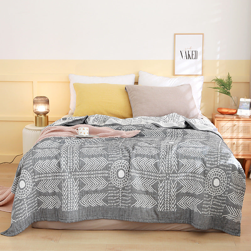 Lightweight Cotton Boho Throw Blanket