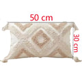 Nordic Bohemian Geometric Plush Pillow Covers with Tassels
