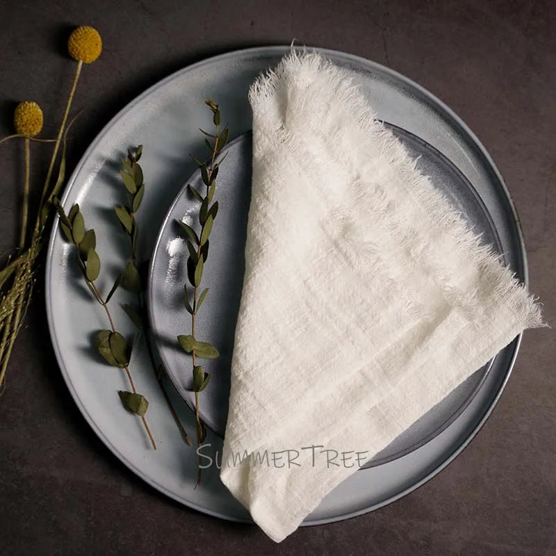 Rustic Cotton Gauze Reusable Napkin – Boho Kitchen & Table Decor - Rust