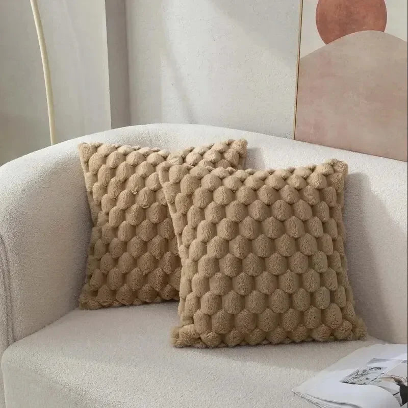 3D Plush Marshmallow Throw Pillow Cover