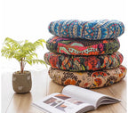🧘 Round Cotton Floor Cushion Pillow – Thickened Tatami Yoga Mat & Meditation Seat – Machine Washable Geometric Patchwork Cushion