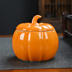 Ceramic Pumpkin Candy Jar – Decorative Tea or Treat Container