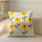 Boho Floral Tufted Decorative Throw Pillow Cover