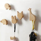 Cute Wooden Animal Wall Hook – Beech Wood Decorative Hanger for Kids Rooms, Entryways, Kitchens & More (1pc)