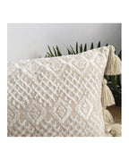 Bohemian Embroidered Cotton Throw Pillow Cover – 18 x 18 or 12 x 24 inches – Decorative Cushion for Sofa, Bed, or Lounge