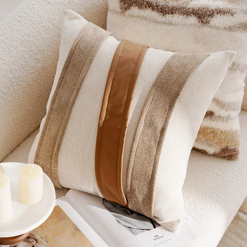 Vintage Nordic Throw Pillow Cover – Abstract Face
