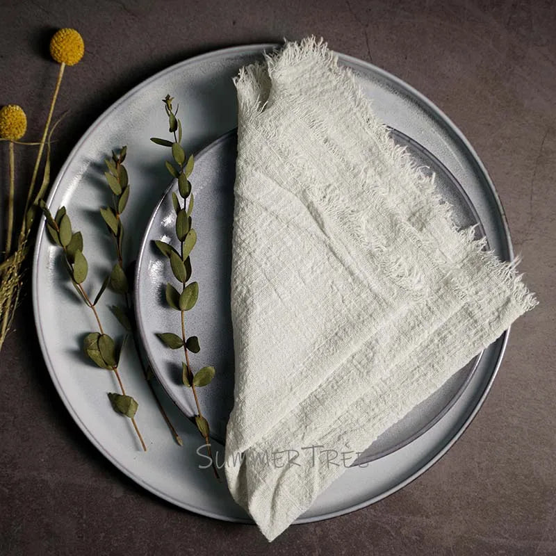 Rustic Cotton Gauze Reusable Napkin – Boho Kitchen & Table Decor