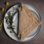 Rustic Cotton Gauze Reusable Napkin – Boho Kitchen & Table Decor - Rust