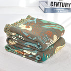 Jungle Tiger Cotton Throw Blanket